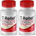 T-Relief Extra-Strength Arnica +12 Natural Relieving Actives for Back Pain Joint Soreness Muscle Aches & Stiffness, Whole Body Fast-Acting Relief for Women & Men - 100 Tablets (2 Pack)