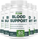 (5 Pack) Healthy Flow Blood Support - HealthyFlow Support Supplement Capsules Daily Premium Advanced Formula Pills - Maximum Strength, Vitamins for Overall Health & Wellness, 300 Capsules for 5 Months