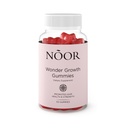 NOOR HAIR Wonder Growth Gummies for Women - Natural Hair Growth Supplement with Folate, B12, Biotin, & Zinc. Supports Hair Regrowth, Thicker Hair. Reduced Shedding - 1 Month Supply
