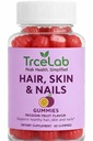 Hair Skin & Nails Gummies - Hair Growth Gummies with 6000 mcg Biotin, Passionfruit Flavor, Vitamins A, C, D, E, Folate, Iodine, Zinc, Collagen Infused Hair Skin Nails Gummies 60 Count