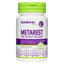 NutriBiotic – MetaRest, 60 Capsules | 3 Mg Melatonin & 250 Mg Kava Root to Support Restful Sleep | Highly Absorbable Drug-Free Sleep Support | Gluten-Free & Made Without GMOs or Preservatives