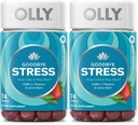 OLLY Goodbye Stress Gummy,GABA,L-Theanine,Lemon Balm,Stress Relief Supplement,Berry -,74 Count (Pack of 2)