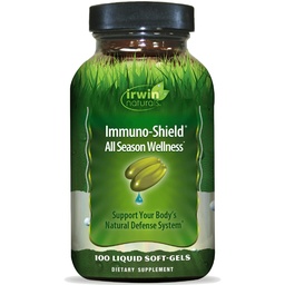 Irwin Naturals Immuno-Shield All Season Wellness - Promote Body's Natural Defense System - Powerful Antioxidants and Immune Support Supplement for Men and Women - 100 Liquid Soft-Gels
