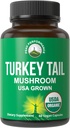 Peak Performance Organic Turkey Tail Capsules - USA Grown Made with Real Turkey Tail Mushroom. Système immunitaire Soutien naturellement récolté des compléments de champignons pour l'immunité. Extrait de supplément végétalien