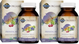 Garden of Life Organics Women’s Prenatal Multivitamin with Vitamin D3,B6,B12,C & Iron,Folate for Energy & Healthy Fetal Development – Organic,Non-GMO,Gluten-Free,Vegan,60 Day Supply,(Pack of 2)