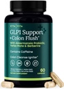 GLP-1 Support + Colon Cleanse – Perte de poids, Gut Health & Energy – Suppresseur d'appétit et brûleur de graisse – Berberine, Akkermansia Probiotic, Yerba Mate, Psyllium Husk, Senna Leaf – Femmes & Hommes, 60capsules