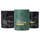 Sports Research® Ananas biologiques Verts de noix de coco, créatine monohydratée et vitamine D3 5000iu + vitamine K2 100mg
