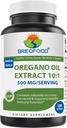Huile d'origan Brieofood 10:1 Extrait 500 mg par portion - Contient naturellement Occupant Carvacrol - Fonction Immune saine - 180 Softgels