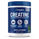 Orgaine en poudre micronisée monohydratée en créatine, 100 portions, non aromatisées, soutient la croissance musculaire, la récupération post-entraînement et la santé cérébrale, aucun additif artificiel, pour les hommes et les femmes (paquetage mai Vary)