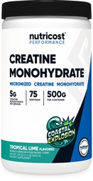 Poudre monohydratée de créatine de Nutricost (Explosion du cristal, 500 grammes) - Supplément de créatine micronisé - végétalien, sans OGM, sans gluten