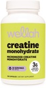 Wellah Creatine Capsules monohydratées (3000 mg) 120 Capsules - Créatine micronisée, 30 portions