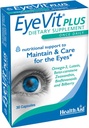 EyeVit Plus – Once-Daily Eye Health Supplement | 30 Capsules | Contains Omega-3, Lutein, Beta-Carotene, Zeaxanthin, Bioflavonoids & Bilberry