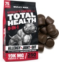 Bully Max Chien Chews & Multivitamine Treats pour chiens chiots et adultes - 75 Chews doux, compléments pour chiens et vitamines pour toutes les races - peau, manteau, cerveau, coeur, santé digestive, immunité, soutien articulaire