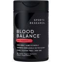 Sports Research® Blood Balance Iron Supplement - 36 MG Iron + Folate & Vitamin C for Absorption - Red Blood Cell Support for Women & Men* - Vegan Certified · Non-GMO · Gluten-Free - 90 Capsules