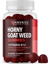 Horny Goat Weed Gummies with Vitamin B12 - Energy, Endurance & Performance Support for Male Health - 60 Count - Vegetarian-Friendly, Non-GMO, Pectin-Based - Raspberry Flavor, 1 Month Supply
