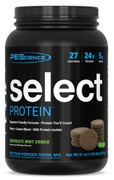 PEScience Select Protein Powder, Whey and Casein Blend, Gluten Free, Low Carb Protein Powder for Women and Men, Low Calorie, Keto Friendly - Chocolate Mint Cookie, 27 Servings