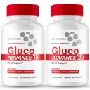 Gluco Advance Capsules, Premium GlucoAdvance Advanced Blood Formula Supplement Pills - Maximum Strength, All Natural Healthy Circulation & Stable Levels, Official Gluco Advance Reviews (2 Pack)