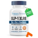 GLP-1 XLR8 Supplément pour la perte de poids, la digestion, la constipation, le soulagement des ballonnements avec Akkermansia 2,6 milliards d'AFU Probiotique prébiotique vivant Gut santé postbiotique + berbère pour les femmes Hommes 60 capsules