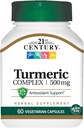 Complexe turcuma du 21e siècle 500 mg - 60 capsules végétariennes, boîte de 4
