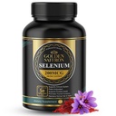 Sélénium de Saffron d'Or (200 mcg Sélénium et 88,5 mg Extrait de Saffron) - pour soutenir la santé globale, non-OGM, sans gluten, sans lait, avec une formule unique et avancée – Fabriqué aux États-Unis et sans goût.