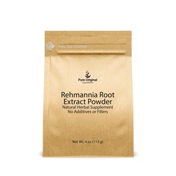 PURE ORIGINAL INGREDIENTS Rehmannia Root Extract Powder (4oz) Non-GMO, Chinese Foxglove, Traditional Herbal Supplement