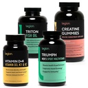 LEGION Men’s Wellness Stack – Creatine Gummies + Triumph Multivitamin + Vitamin D3 K2 + Triple Strength Omega 3 Fish Oil – Strength, Energy, Heart & Immune Support