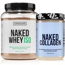 NAKED Chocolate Whey Isolate Protein Powder (24 Servings) Collagen Peptides Protein Powder 20oz (60 Servings) – Grass-Fed; Pasture-Raised; Non-GMO; Gluten Free; Keto; Paleo Friendly