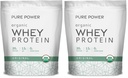 Dr. Mercola Pure Power Organic Whey Protein - 20 g Protein - Supports Muscle Growth & Energy - Grass-Fed Whey Concentrate - 15 Servings (20.60 oz) - Original (Pack of 2)