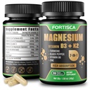 Magnesium Glycinate 7 in 1 4000 IU D3 K2, High Absorption Magnesium Supplement 90 Capsules