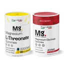 Magnesium Gummies Bundle – Glycinate 400mg for Sleep, Relaxation & Muscle Support + L-Threonate 2000mg for Brain, Memory & Focus Support (Gojiberry, 60 Ct Each)
