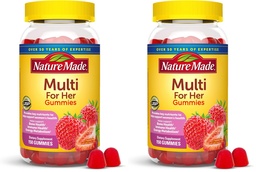 Nature Made Multivitamin for Women,Womens Gummy Multivitamins for Daily Nutritional Support,150 Multi Vitamin Gummies,75 Day Supply,(Pack of 2)