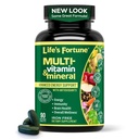 Life's Fortune Whole Food Multivitamin & Mineral Supplement for Men & Women – Energy Support Vitamins for Immune, Brain & Metabolism Support – Iron Free, 90 Vegetarian Tablets