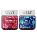 OLLY Women's Multivitamin Gummy 90ct Berry & Men's Multivitamin Gummy 90ct BlackBerry - Vitamins A, C, D, E, Biotin, Zinc & B-Vitamins - 45 Day Supply Each