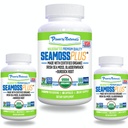 Power By Naturals USDA Organic Sea Moss Capsules – Irish Sea Moss, Bladderwrack Plus Burdock Root Supplement -3 Bottles