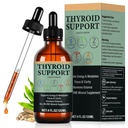 Thyroid Support Liquid Drops for Women & Men - Herbal Thyroid Support Formula with Iodine, Zinc, Selenium & Ashwagandha - Supports Metabolism & Energy - 4 oz (120ml)