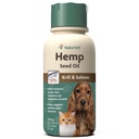 NaturVet Hemp Seed Oil Krill and Salmon, 8 oz. Liquid, Made in The USA