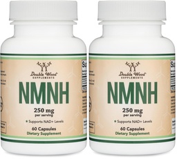 NMNH (NMN Supplement Alternative) Only Clinically Studied Ingredient - Boosts NAD+ Levels for Anti Aging and Cell Regeneration by Double Wood (Pack of 2)