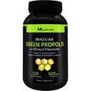ML Naturals Brazilian Green Propolis 500 mg with 50 mg of Flavonoids per Serving, 120 Vegan Capsules, Supports Immune System