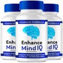 Enhance Mind IQ Capsules, Official Enhance Mind IQ Supplement for Brain Health & Memory Support - Maximum Strength, Advanced Nootropic Pills, All Natural Enhance Mind IQ Support Reviews (3 Pack)