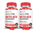 (2 Pack) Quick Fire Keto ACV Gummies Advanced Formula 1000MG QuickFire Keto Gummies Apple Cider Vinegar Formulated with Pomegranate Beet Juice Powder B12 Vegan Non GMO 120 Gummys