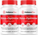 (2 Pack) Balance Flow Glyco Optimizer, Balance Flow, Balance Flow Glycol Optimizer Supplement, BalanceFlow Support Capsules, Balance Flow Blood Support Advanced Formula, 60 Capsules for 2 Months