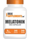 BulkSupplements.com Melatonin 5 mg Capsules - Melatonin for Adults, Sleep Supplement - 5mg Melatonin per Serving, 1 Capsule per Serving, 240 Capsules (Pack of 1)
