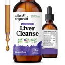 Teinture de nettoyage du foie sauvage et biologique - Formule de désintoxication du foie avec du chardon de lait, racine de dandelion, extrait de disjoncteur de pierre de la Chanca Piedra - supplément à base de plantes - gouttes liquides végétaliennes, sans sucre et sans alcool - 2 oz