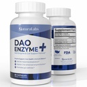 DAO Supplements Histamine Blocker – DAO Enzyme + Diamine Oxidase & Vitamine C pour Gut Health & Food Support – 60 portions - 1 Capsule avant les repas pour l'intolérance à l'histamine