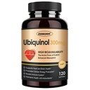 ZEBORA Ubiquinol CoQ10 300mg Softgels, 4-en-1 puissant antioxydant pour la santé cardiaque et vasculaire, essentiel pour la production d'énergie, forme active d'absorption maximale de CoQ10, 120 Softgels