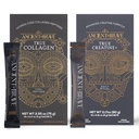 Ancien + Brave True Collagen & True Creatine Packets - Premium Collagen Peptides + Sachets de Formule Créatine avancé (15 de chaque) - Supporte la peau, les cheveux, les articulations, la force et la récupération+ - 5g x 30 Compte