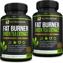 Premium Green Tea Extract Fat Burner Supplément EGCG-Natural Appetite Suppressant-Healthy Weight Loss Diet Pills qui fonctionnent rapidement pour les femmes et les hommes-Détox Métabolisme Booster pour brûler Belly Fat Fast-2 pack