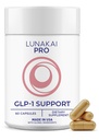 Lunakai USA fait supplément GLP-1 - GLP naturel 1 support avec probiotiques et resvératrol – soutient la gestion du poids, les cravaches et le métabolisme, 60ct