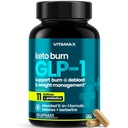 Vitamax GLP-1 Supplément de soutien pour la perte de poids et brûleur de graisse pour les hommes et les femmes – Soutien du métabolisme cétonique avec les cétones du BHB, le vinaigre de cidre, la berbérine, les polyphénols et les prébiotiques pour l'appétit, la digestion et les rages