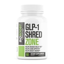 GLP-1 Shred Zone - Pilules de perte de poids pour les femmes et les hommes + Support anti-appétissant - Soutient des voies saines associées à l'activité GLP-1 - Supplément brûleur de graisse - 60 capsules